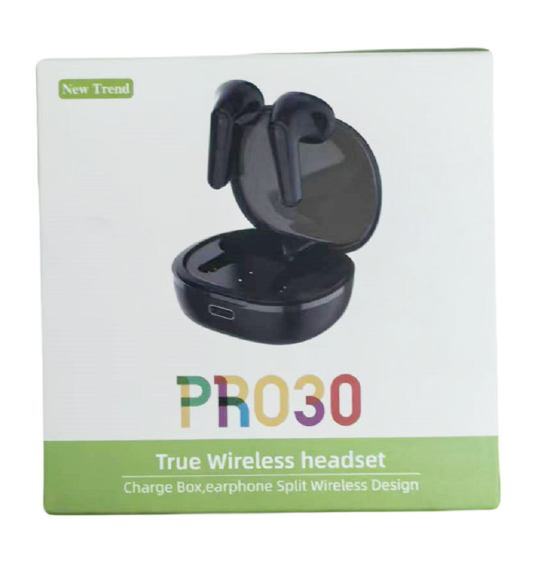 ETEK TWS Earphones 30g Total Weight 30mAh Earbuds 200mAh Charging Case Type-C Fast Charging Commercial-grade Packaging