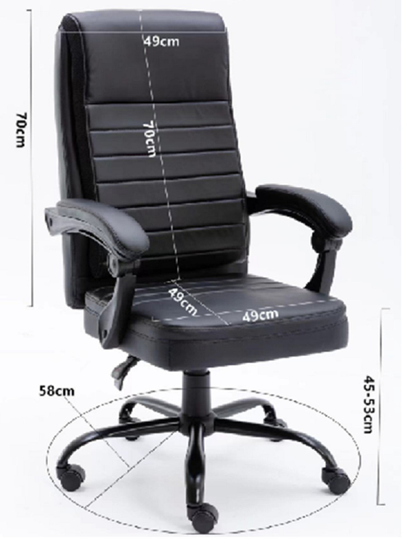 Multi-Function Mechanism Ergonomic Gaming Desk Chair With High-rebound PU Armrests And Backrest 320mm Chrome Base With Nylon Casters