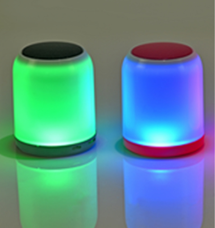 Compact Bluetooth Speaker With Colorful Lights 100Hz-18kHz Frequency Response Supports Bluetooth TF up To 32GB FM 52mm Driver