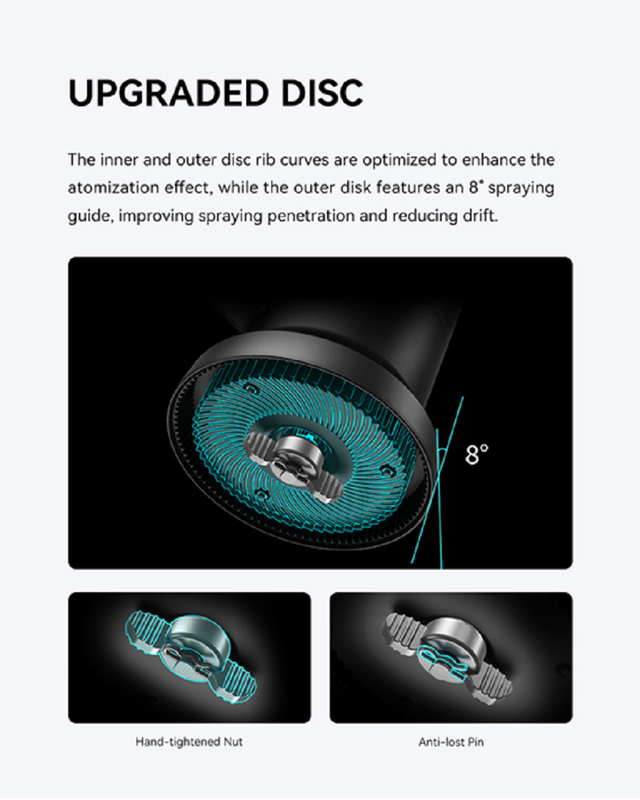 Newly Agricultural UAVs Centrifugal Nozzle Max Flow Rate 10L/min Detachable Valve CAN Comm Efficient Cooling And Spraying