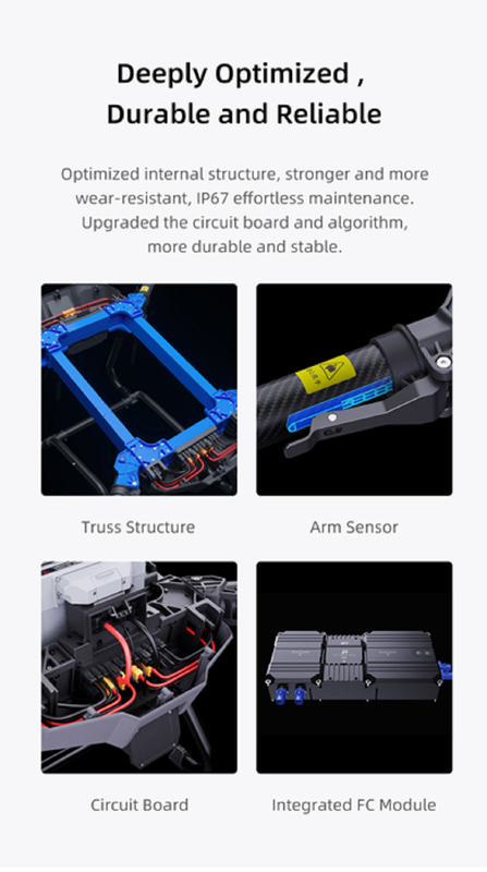 Z50P 50kg Load Agricultural Drones Solution Under Z Series Equipped With Large-Flow Impeller Pumps And Water-Cooled Centrifugal