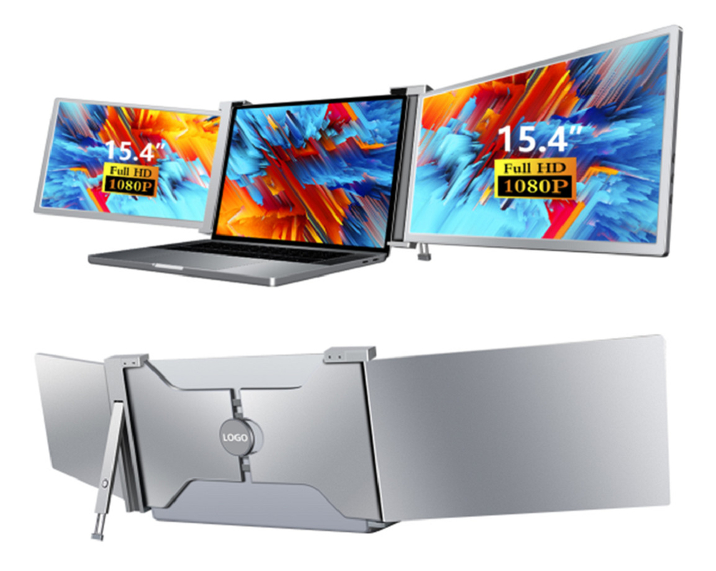 Two 15.4-Inch FHD Laptop Monitor, Compatible With 15.6-18.5-Inch Laptops A Type-C Interface With HDR Support