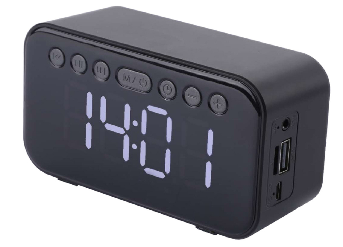 This Bluetooth Speaker supports Bluetooth, AUX, TF card, USB FM radio. Built-in 500mAh battery, USB charging. 52mm speaker, 32GB TF card expansion.