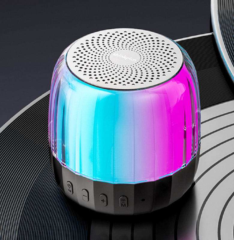 Bluetooth Speaker,15W RMS output power, 89mm speaker. Supports BT, TF card (up to 32GB), FM radio, and colorful lights, for outdoor enthusiasts,etc.