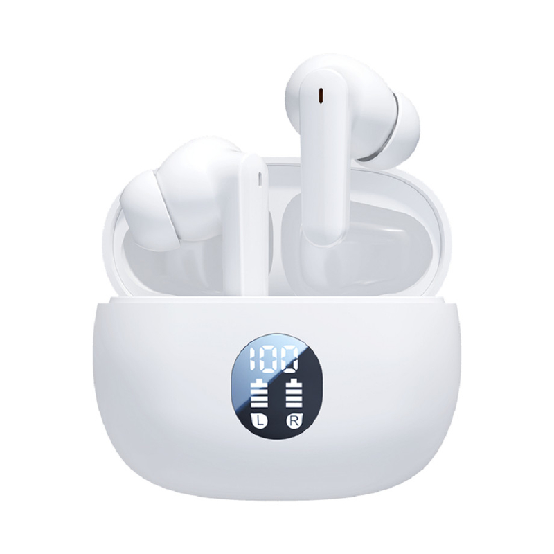 Bluetooth 5.4 TWS Earbuds, F10 speaker, AAC/SBC support, black/white/skin color design, suitable for business, sports, office, and student use