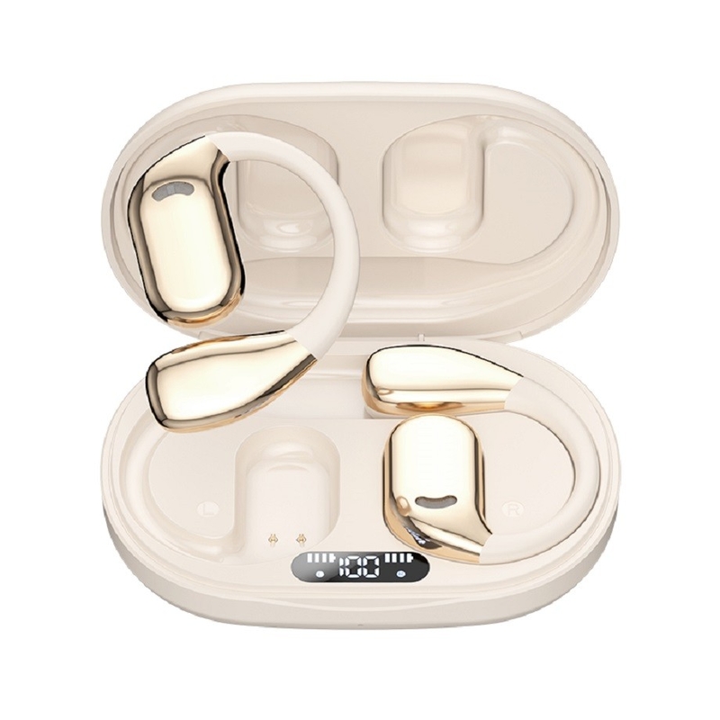 Bluetooth 5.4 TWS earbuds, Titanium Composite Diaphragm Speaker, 6H Playtime with 300mAh Charging Case, Digital Battery Display.