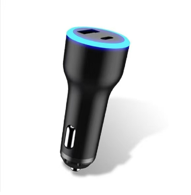 Supports USB-C PD 65W 20V/3.25A Laptop Fast Charging+USB-A QC 18W ABS+PC Fireproof Material Blue LED Indicator Light