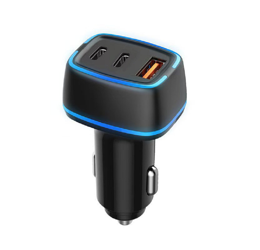 Three-Port Output 78W Total Power 12-24V DC Input Supports PD/QC Fast Charging Made Of ABS+PC Fireproof Materials