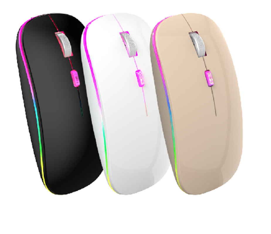 2.4G bluetooth mouse is compatible with Windows and iOS,4 precision buttons mouse, 1600DPI tracking,rechargeable /lightning mouse