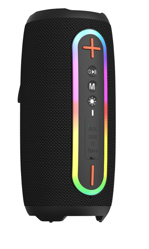 Bluetooth 5.3 2*10W Speakers 2400mAh Battery With Type-C Charging RGB Ambient Lighting Lanyard