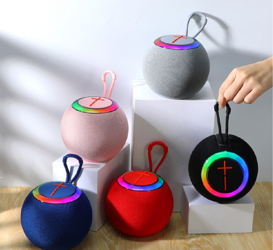 ETEK Portable Bluetooth 5.3 Speaker With 1500mAh RGB Light Hanging Strap AUX TF FM USB Playback
