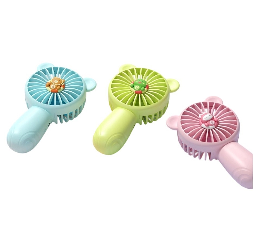 Mini USB Handheld Fan 500mAh Battery ABS+PP Safe Material Portable Office Fan With Charging Cable