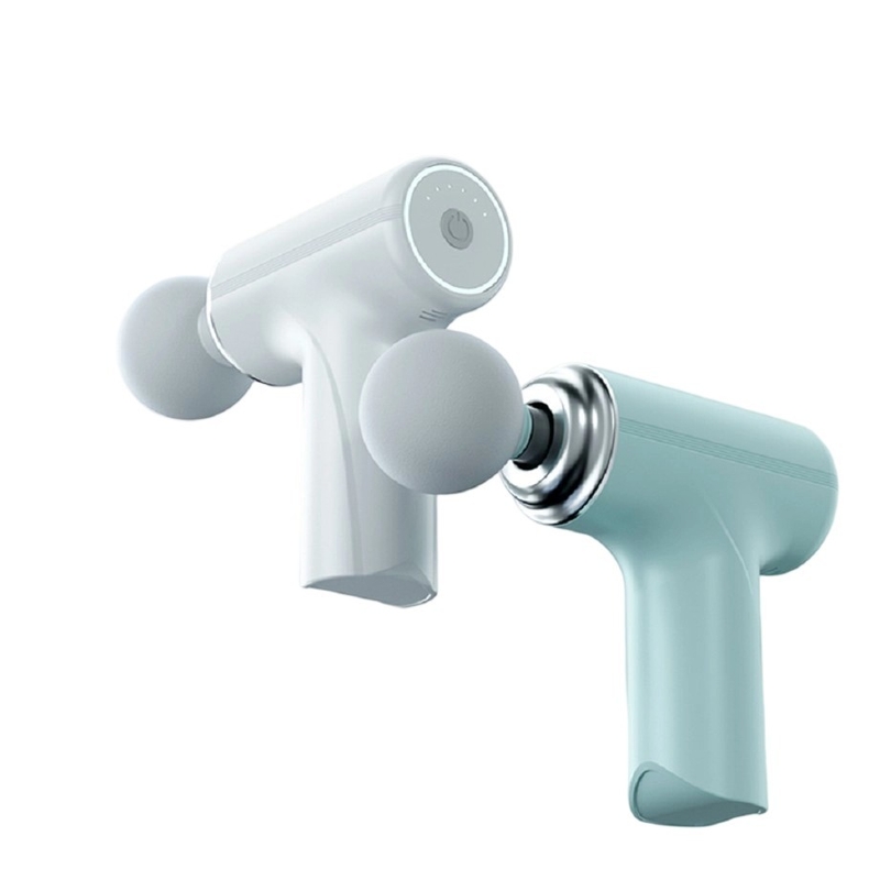 ETEK 6-Mode Professional Muscle Massage Gun 25W 4500rps Dual 1200mAh Battery ABS+Aluminum Body Green White