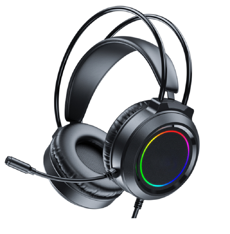 ETEK Gaming Wired Headphones 50mm Driver 20Hz-20kHz Response Omnidirectional Mic 2.0M Cable