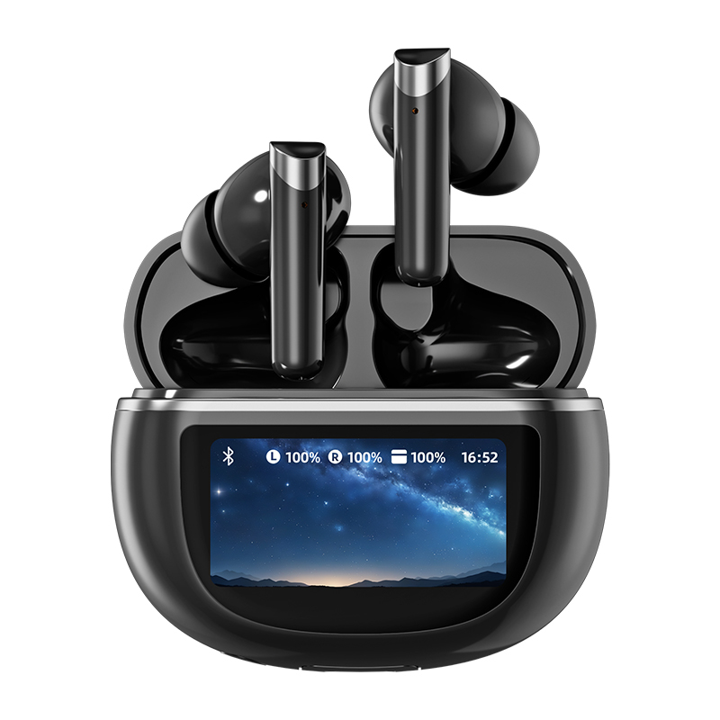 Wireless Earphones Bluetooth 5.4 Touch-Control ANC Earphone 500mAh Fast Charge TWS Black White Complexion