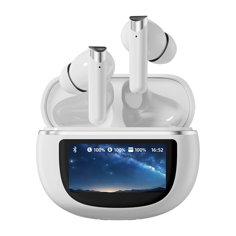 Wireless Earphones Bluetooth 5.4 Touch-Control ANC Earphone 500mAh Fast Charge TWS Black White Complexion
