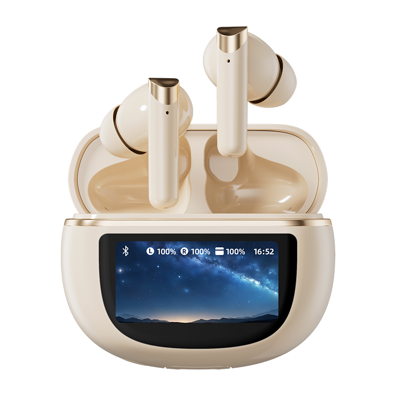 Wireless Earphones Bluetooth 5.4 Touch-Control ANC Earphone 500mAh Fast Charge TWS Black White Complexion