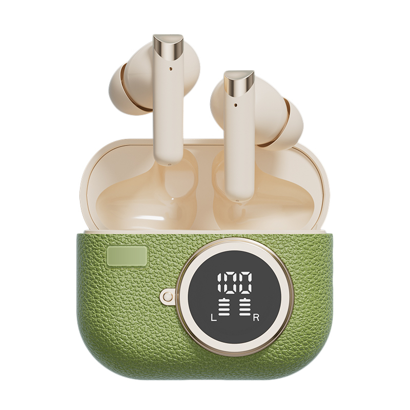 Wireless Earphones Bluetooth 5.4 ANC Earphone F10 Speaker 300mAh Case Type-C Fast Charging Brown Complexion Green