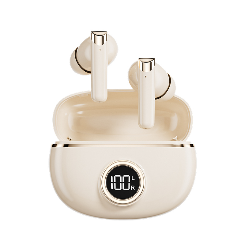 ETEK Plated Bluetooth 5.4 TWS earphone with F10,25mAh earphone cell + 230mAh case (protective board) ,2-3h call time.