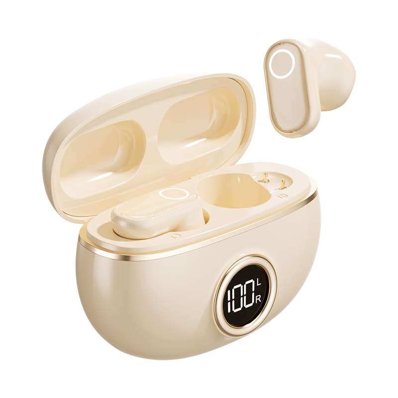 ETEK Plated Bluetooth 5.4 TWS earphone with F10,25mAh earphone cell + 230mAh case (protective board) ,2-3h call time.