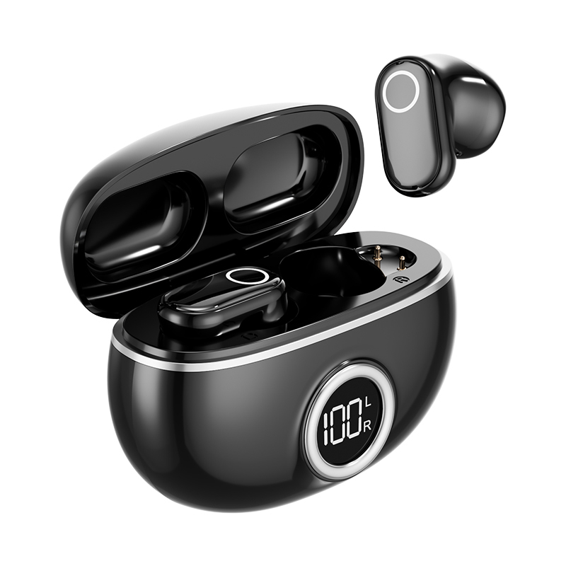 ETEK Plated Bluetooth 5.4 TWS earphone with F10,25mAh earphone cell + 230mAh case (protective board) ,2-3h call time.