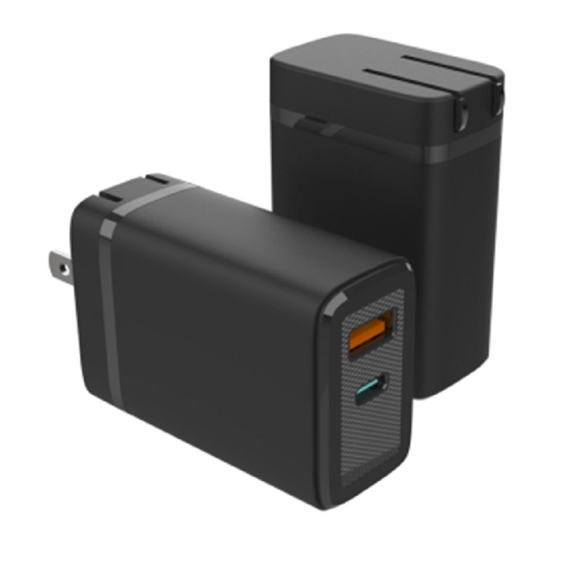 ETEK GaN Technology Enables Efficient Fast Phone Charger Intelligent Power Allocation Across Two Ports 1 USB-C + 1 USB-A