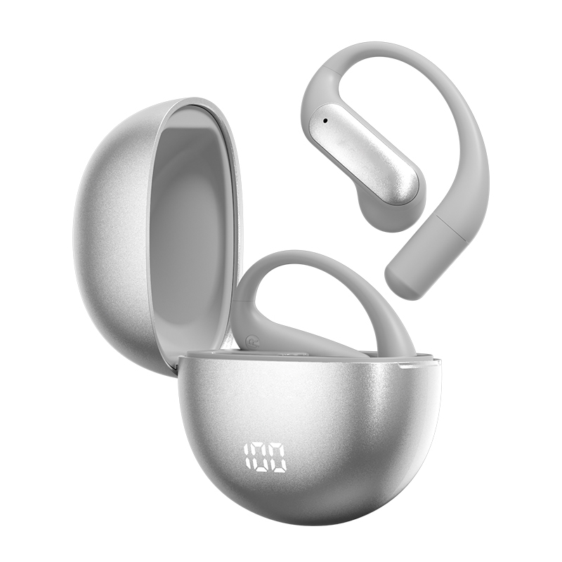 ETEK OWS Open Earphones 40mAh Battery While The Charging Case Houses 500mAh Protected Battery Black Purple Silver