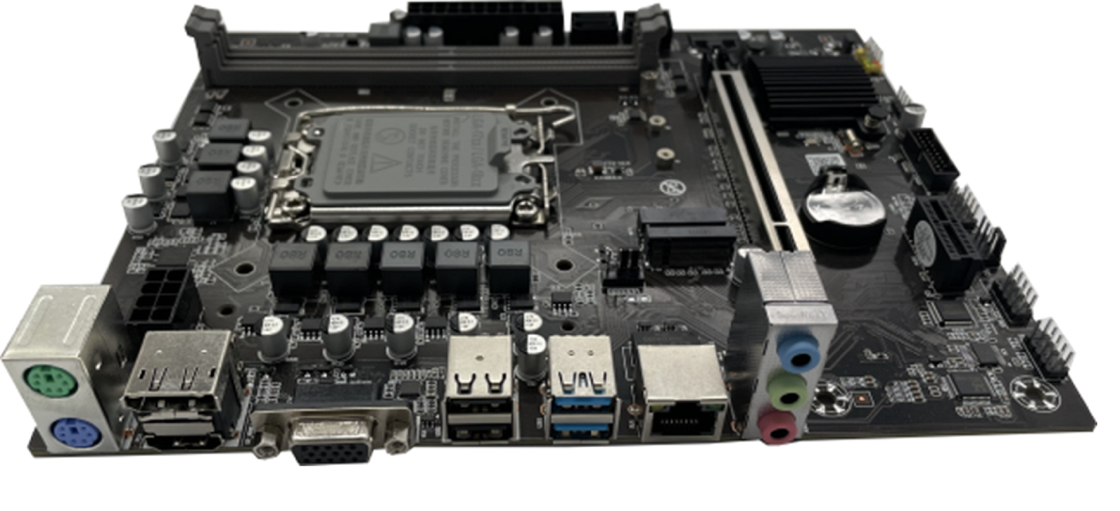 ETEK H610 Micro-ATX motherboard for LGA1700 CPUs DDR4 Dual-Channel PCIe 4.0 x16 Slot DP+HDMI+VGA Optional Outputs