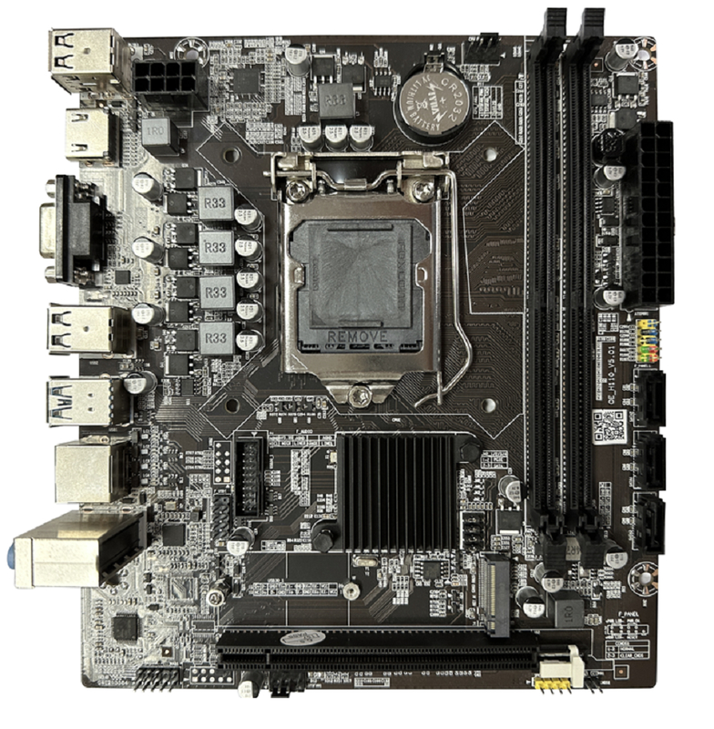 ETEK H110 Chipset Micro-ATX Motherboard For 6th-9th Gen CPUs Dual-channel DDR4 VGA+HDMI Outputs 3*SATA Ports + 1*M.2 Slot