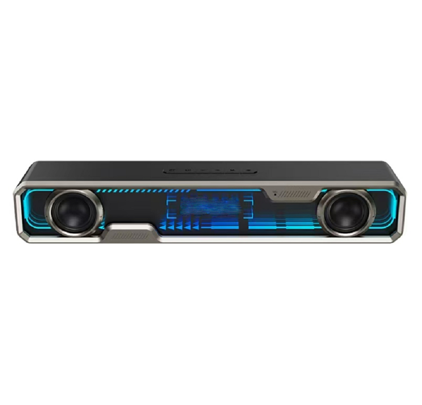 6W Dual Driver Soundbar With USB Charging & Cloth Covering 35Hz-16KHz Frequency Response >36dB SNR Powered By DC 5V