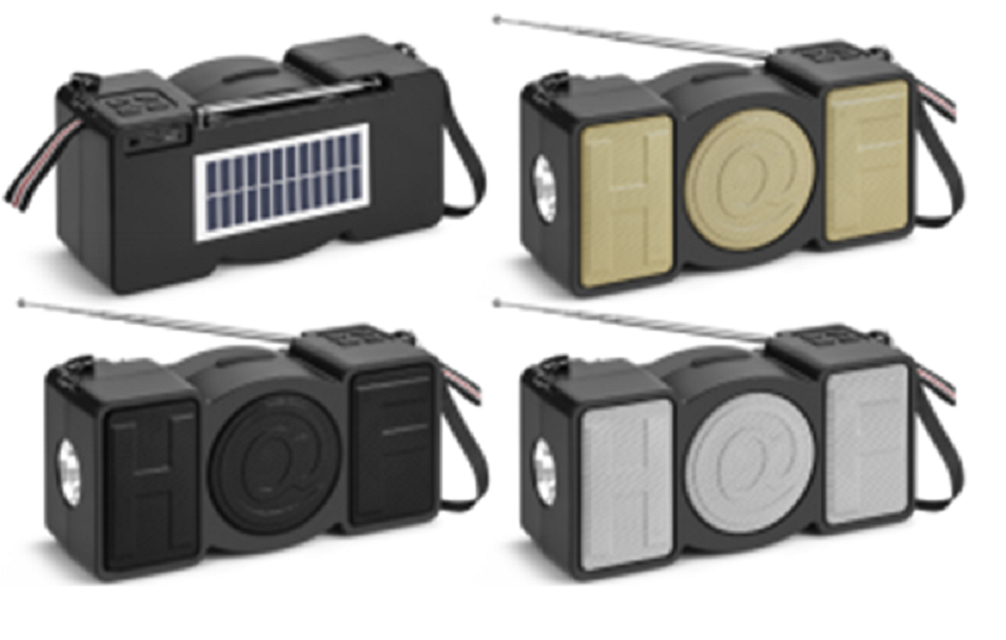 ETEK 78mm 20W Speaker With ABS+Iron Mesh Construction USB/TF/FM 7-section Antenna LED Flashlight BT TWS Solar Panel 1W