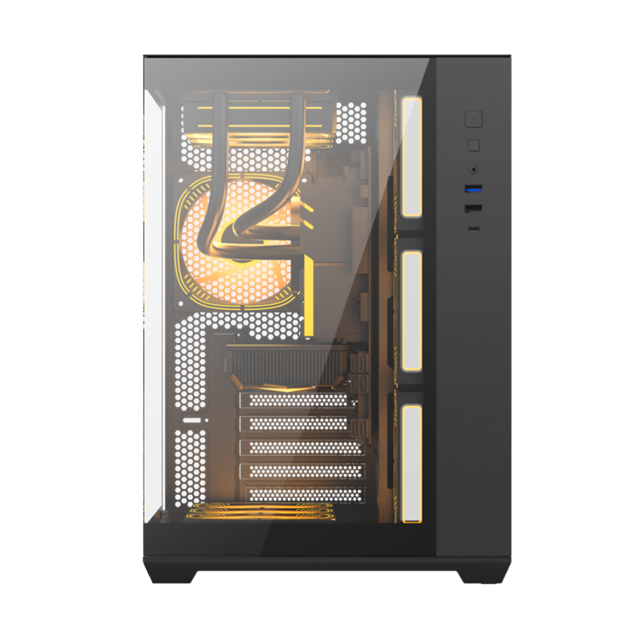 Computer Case Supports EATX/ATX / Micro-ATX / Mini-ITX/BTF Motherboards With 0.6mm SPCC Steel And Dual-side Tempered Glass