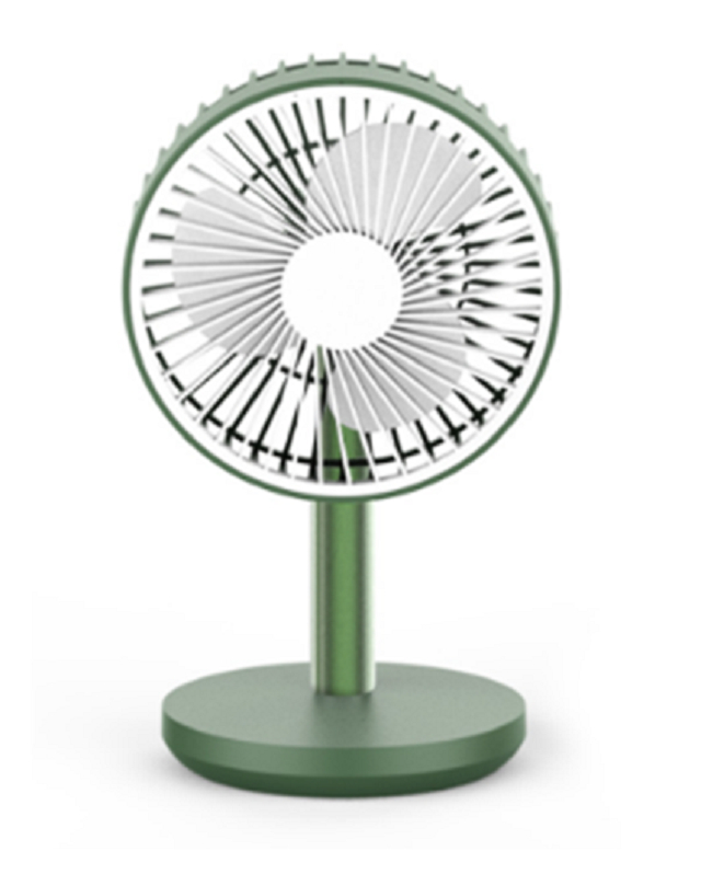 ETEK Rechargeable Brushless Motor Fan,3600mAh Battery, 5V DC Input, 5-8H Runtime, ABS+PP+Aluminum, Green/Pink