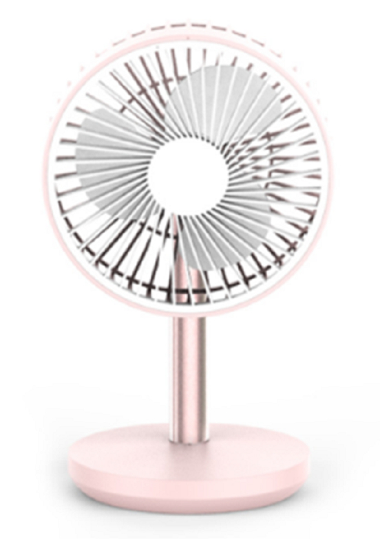 ETEK Rechargeable Brushless Motor Fan,3600mAh Battery, 5V DC Input, 5-8H Runtime, ABS+PP+Aluminum, Green/Pink