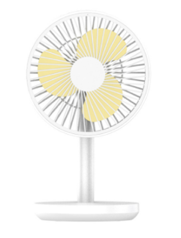 Rechargeable Brushless Motor Fan (Blue/White),3600mAh Battery,ABS+PP material,5V input charging, for home, office, and outdoor