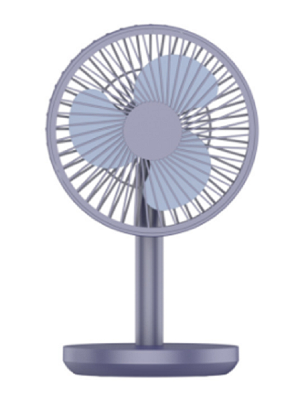 Rechargeable Brushless Motor Fan (Blue/White),3600mAh Battery,ABS+PP material,5V input charging, for home, office, and outdoor