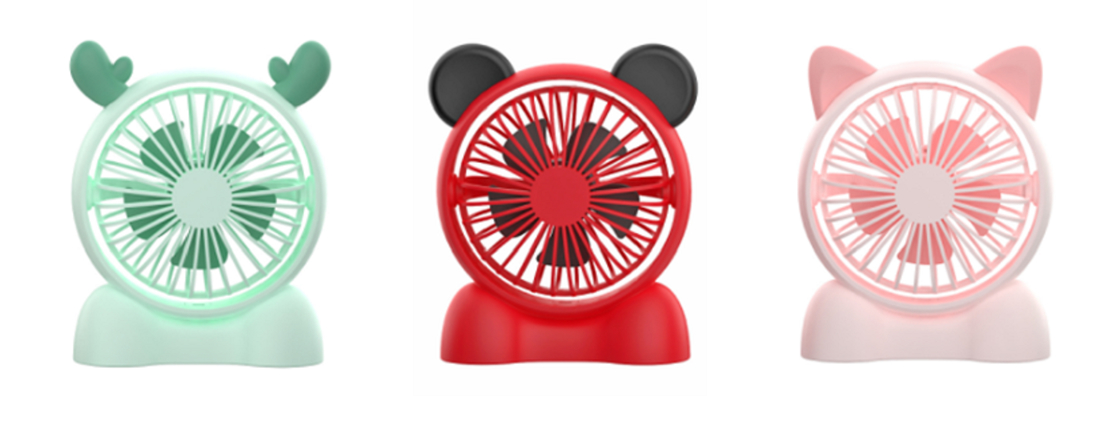 Mini Portable Rechargeable Fan,500mAh Battery, 2.5H Runtime, 0.7-1H Charging, DC 5V, ABS+PP+PVC Material, Angle Adjustment