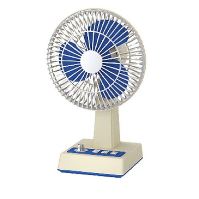 Rechargeable Fan, White/Green, 3600mAh Battery, Brushless Motor, 6W/5V, 3-Speed, Oscillating, Hanging & Desktop Use