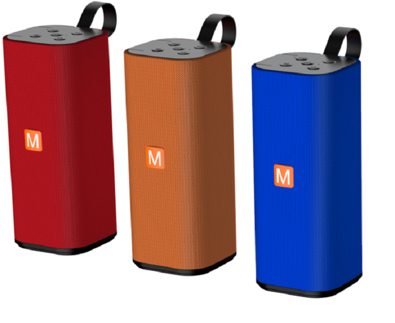 6W Portable Bluetooth Speaker,ABS+Fabric, Jie Li Chip, TF/FM/AUX/USB, Hands-Free Call, 1200mAh Battery