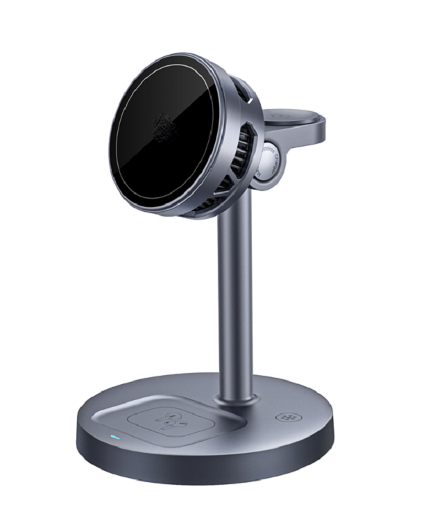 ETEK  25W Metal 3-in-1 Wireless Charger,Fast Charging for Phone (up to 25W), Watch(5W) & Earbuds(2.5W),MOQ: 1,000 units.