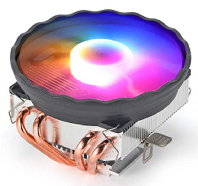 Universal CPU Cooler, 4 Copper Heatpipes, 120mm Fan,2500RPM,FM/AM3/AM4/AM5/LGA115x/1200/1366/1700/2011, Hydraulic Bearing, 20dB