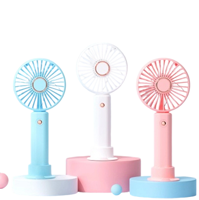 Portable Personal Fan,White/Blue/Pink/Black, USB Rechargeable,800mAh, 4W, 95*70*213mm,for travel, office, or outdoor use