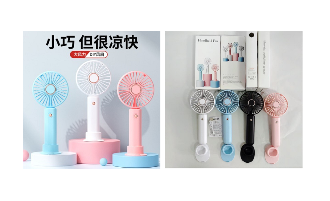 Portable Personal Fan,White/Blue/Pink/Black, USB Rechargeable,800mAh, 4W, 95*70*213mm,for travel, office, or outdoor use