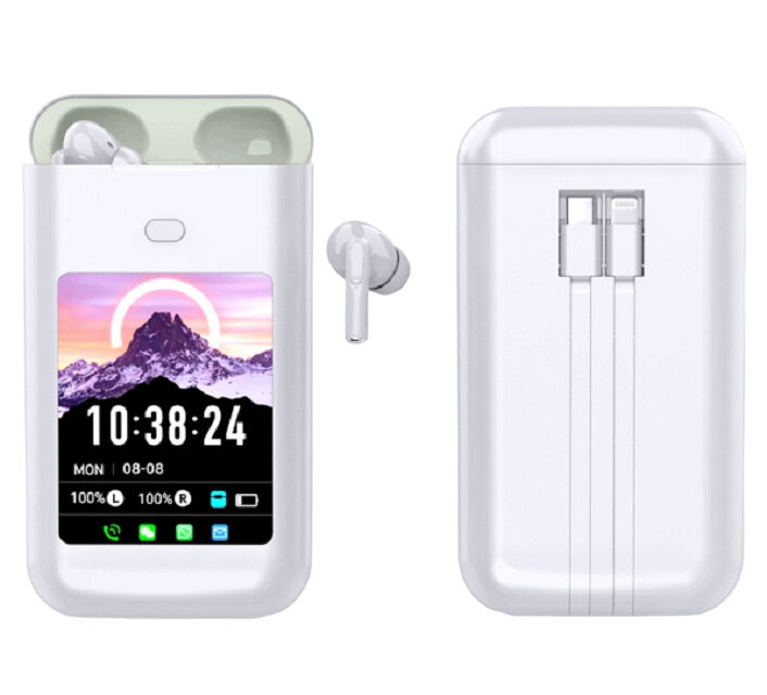 Smart TWS Earbuds with 5000mAh Charging Case,Bluetooth 5.4,ENC Noise Cancellation, Multi-App Message Alerts (WeChat/WhatsApp/FB)
