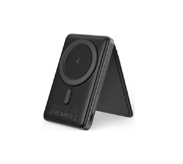 3-in-1 Magnetic Wireless Power Bank 5000mAh ,15W MagSafe-Compatible, 22.5W PD/QC Output, Built-in Phone Stand, Multi-Color Options