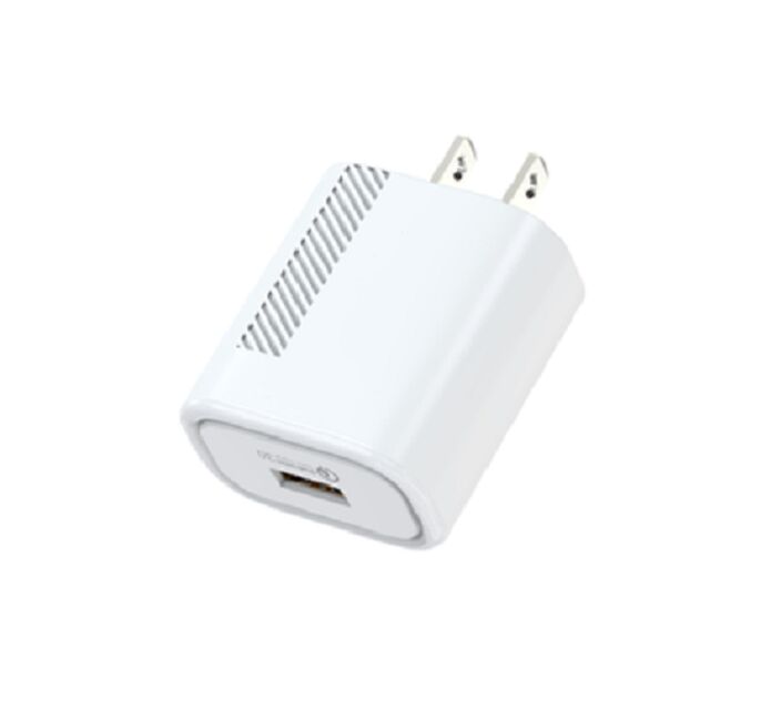18W Quick Charge 3.0 Wall Charger,U.S. Plug, Multi-Voltage Output (5V-12V), Compact 62.5*43*27mm, AC 100-240V Input