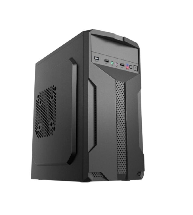 Micro-ATX PC Case, Dual USB 2.0, Supports 1 ODD + 1 HDD + 2 SSD, Steel Chassis (0.33mm SPCC), 12cm+8cm Fan Support
