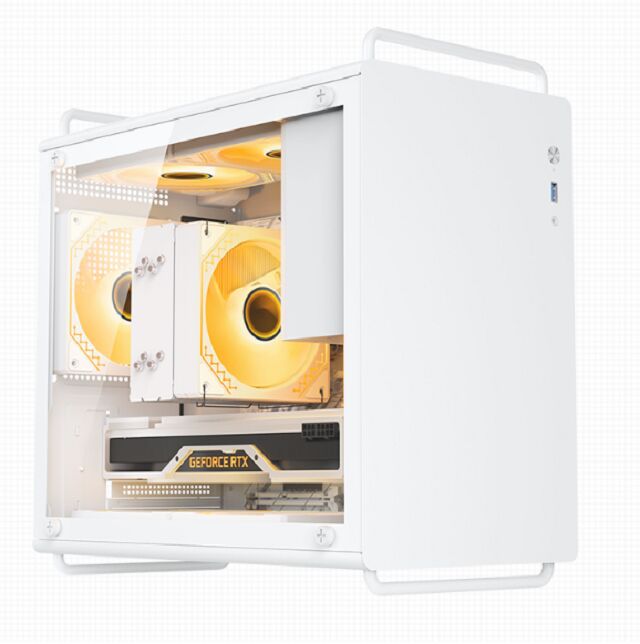 20L Compact Gaming PC Case, M-ATX/ITX , 326mm GPU, 155mm CPU Cooler, 140mm PSU, Dual Front Panel Options, Magnetic Dust Filters