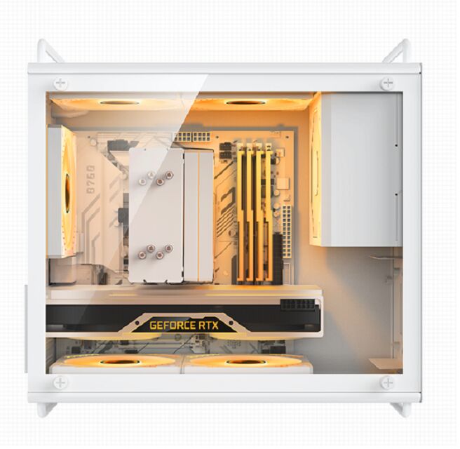 20L Compact Gaming PC Case, M-ATX/ITX , 326mm GPU, 155mm CPU Cooler, 140mm PSU, Dual Front Panel Options, Magnetic Dust Filters