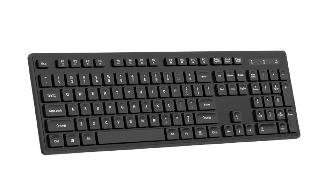 Office Membrane Keyboard,HiTrend Chip, ABS 475, 2.4G, Optional 1.5M Wired, Black/Blue/Pink